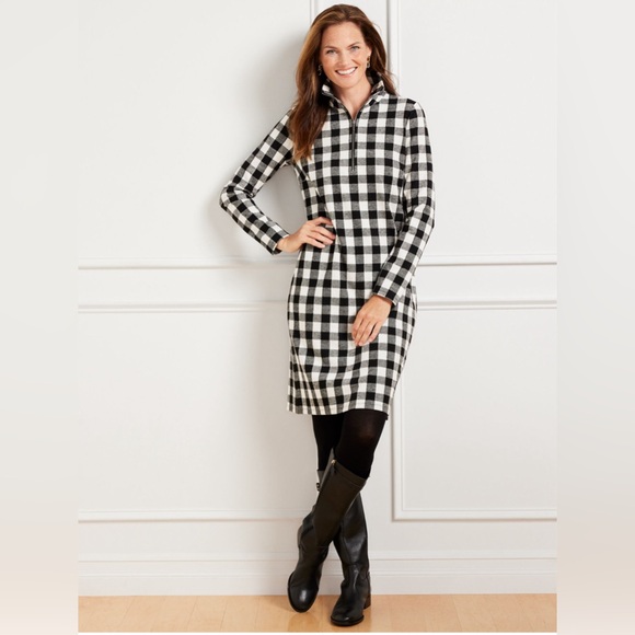 Talbots Dresses & Skirts - Talbots buffalo Plaid knit dress - size Small